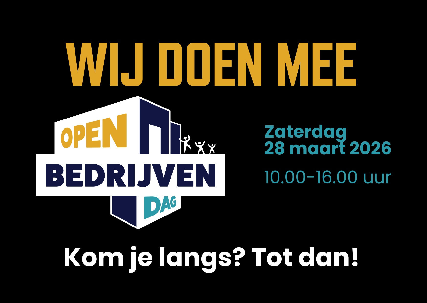 Open bedrijven dag 28 maart