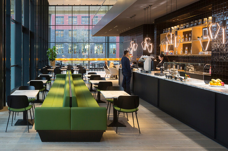 Contemporary, colorful and the same time an impressive welcome